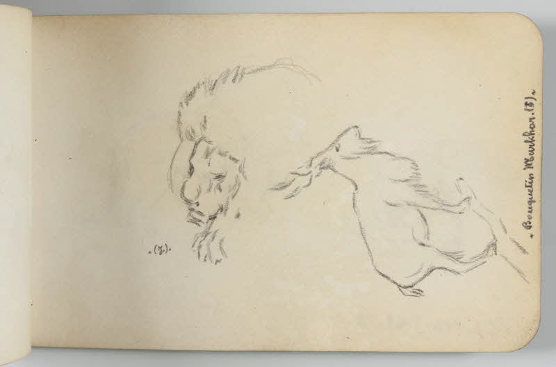 carnet de dessins Lion et bouquetin 1967.116.948.26 Photo