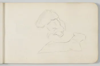 carnet de dessins Esquisse de lion et lionne 1967.116.948.7 Photo