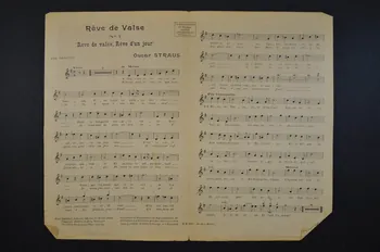 Léon Xanrof ; Oscar Straus ; Jules Chancel ; Éditions Max Eschig chanson petit format Île-de-France, France 1907 1966.190.20  Photo Mucem