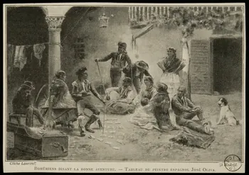 estampe BOHEMIENS DISANT LA BONNE AVENTURE. 1967.116.97 Photo