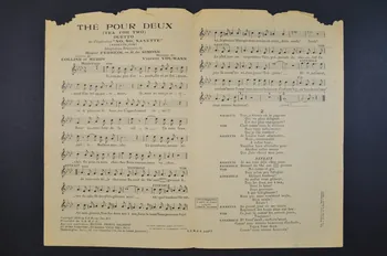Roger Ferréol ; Vincent Youmans ; Robert De Simone ; Salabert chanson petit format Île-de-France, France 1926 1965.175.97  Photo Mucem