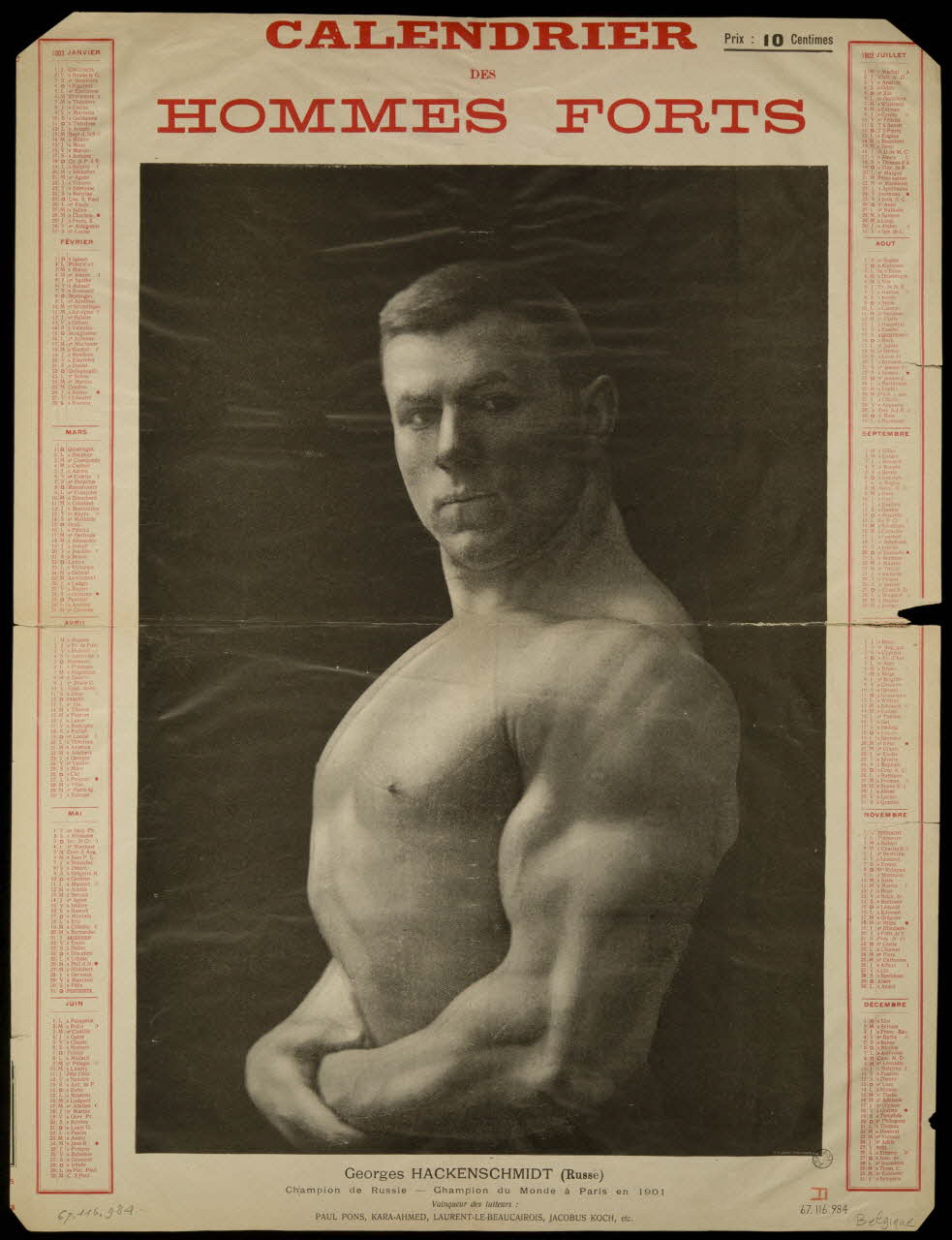 estampe CALENDRIER  DES  HOMMES FORTS 1967.116.984 Photo Mucem