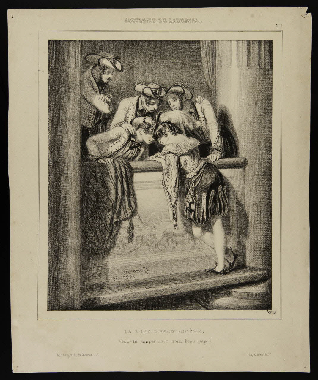 estampe SOUVENIRS DU CARNAVAL.  LA LOGE D'AVANT-SCENE. 1967.117.109 Photo