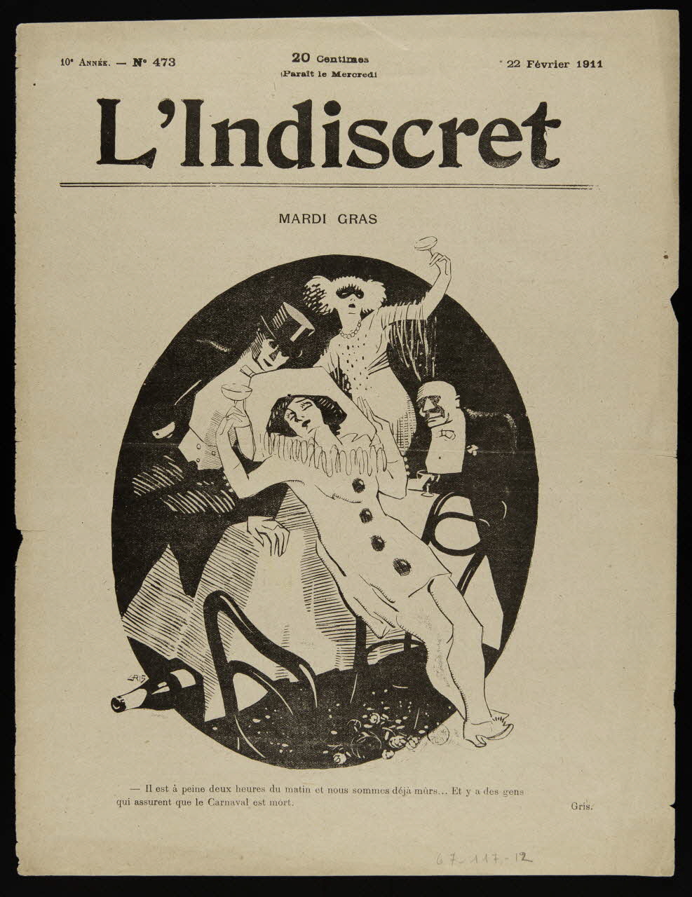 estampe L'Indiscret  MARDI GRAS 1967.117.12 Photo