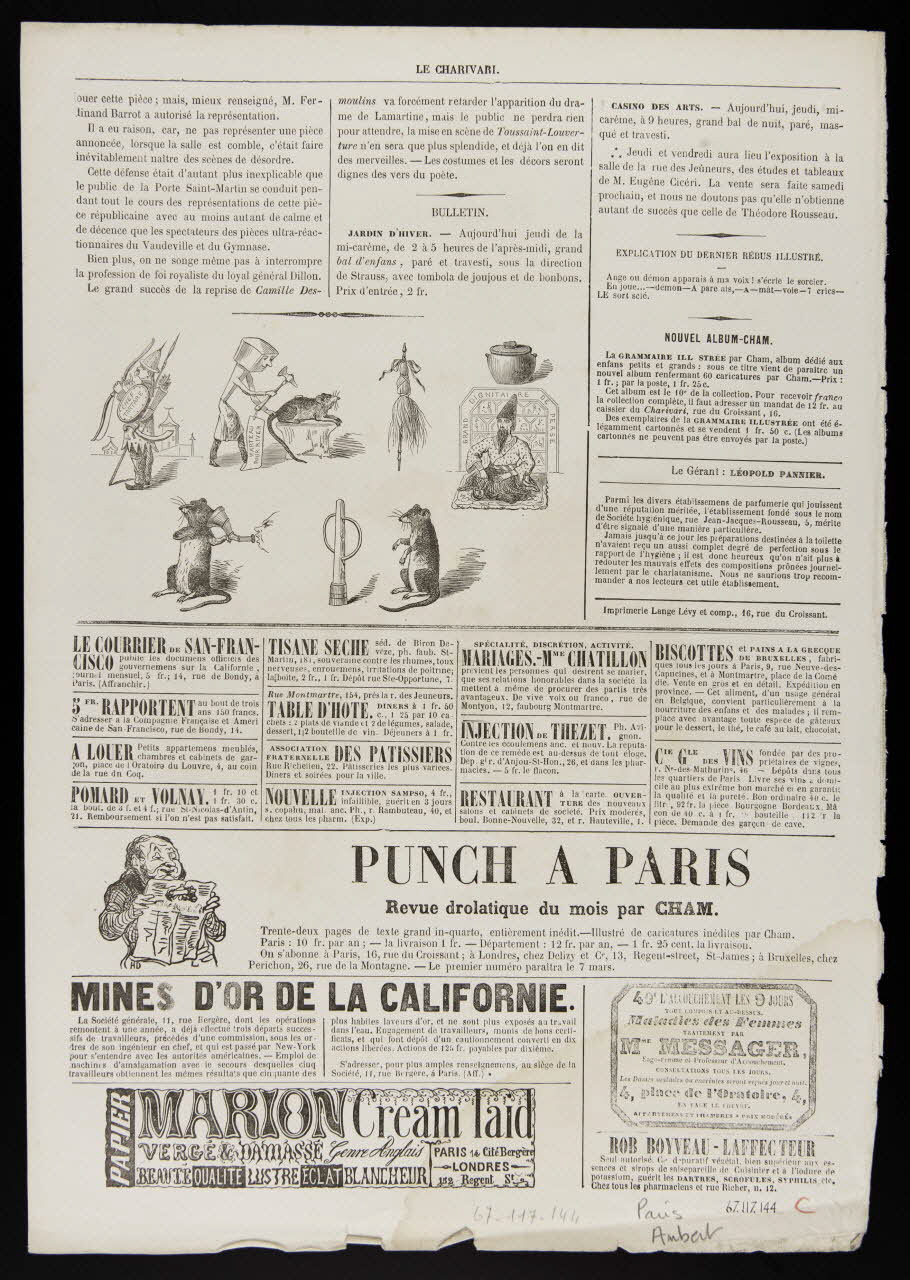estampe Le Roi du Carnaval de 1850. 1967.117.144 Photo