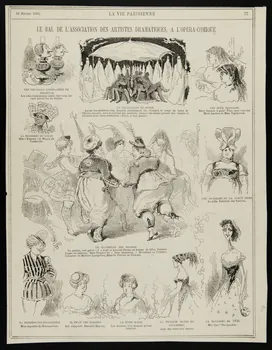 estampe LA VIE PARISIENNE  LE BAL DE L'ASSOCIATION DES ARTISTES DRAMATIQUES, A L'OPERA-COMIQUE 1967.117.169 Photo