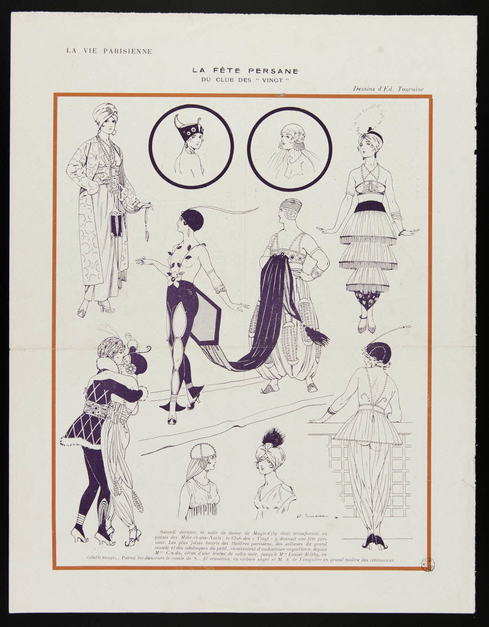 estampe LA VIE PARISIENNE  LA FÊTE PERSANE 1967.117.174 Photo