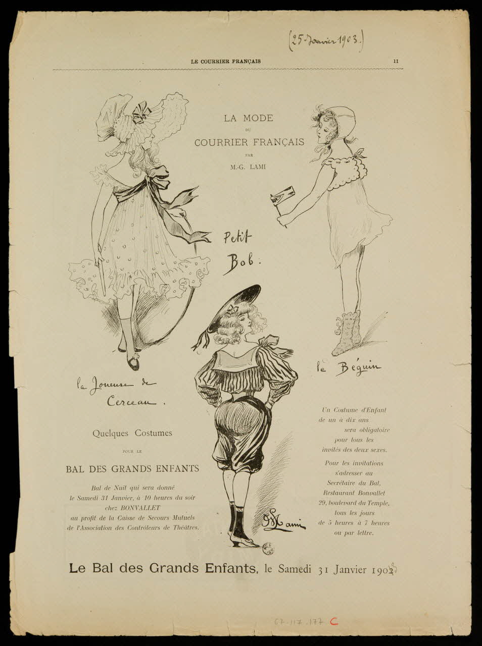 estampe Le Bal des Grands Enfants, le Samedi 31 Janvier 1903 1967.117.177 Photo
