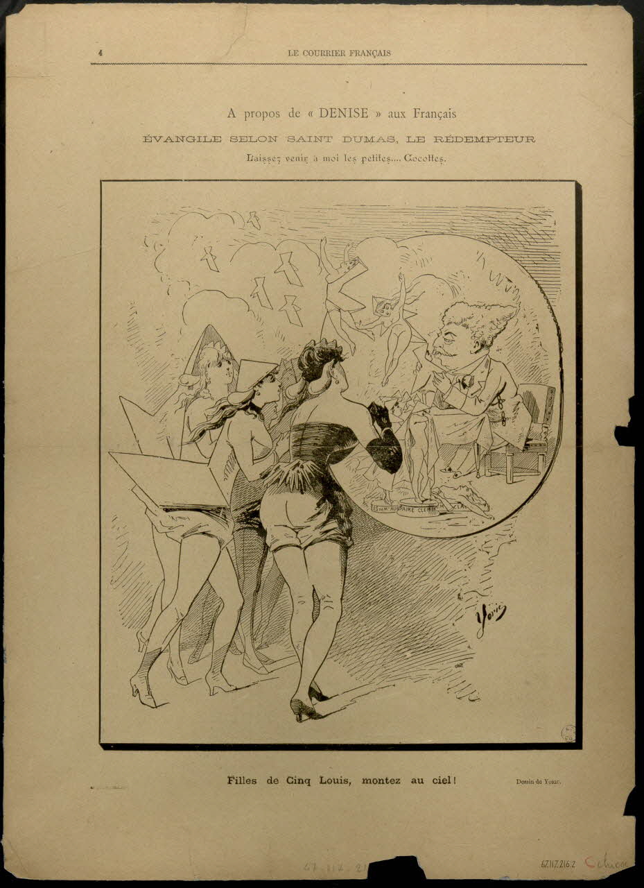 estampe LE COURRIER FRANCAIS  Filles de Cinq Louis, montez au ciel ! 1967.117.216.2 Photo