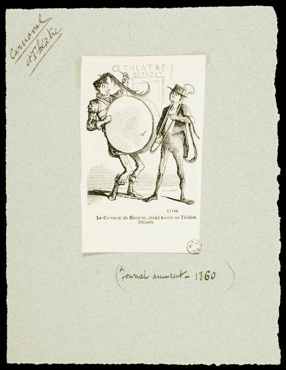 estampe Le Carnaval de Gavarni, grand succès au Théâtre  Déjazet. 1967.117.222 Photo
