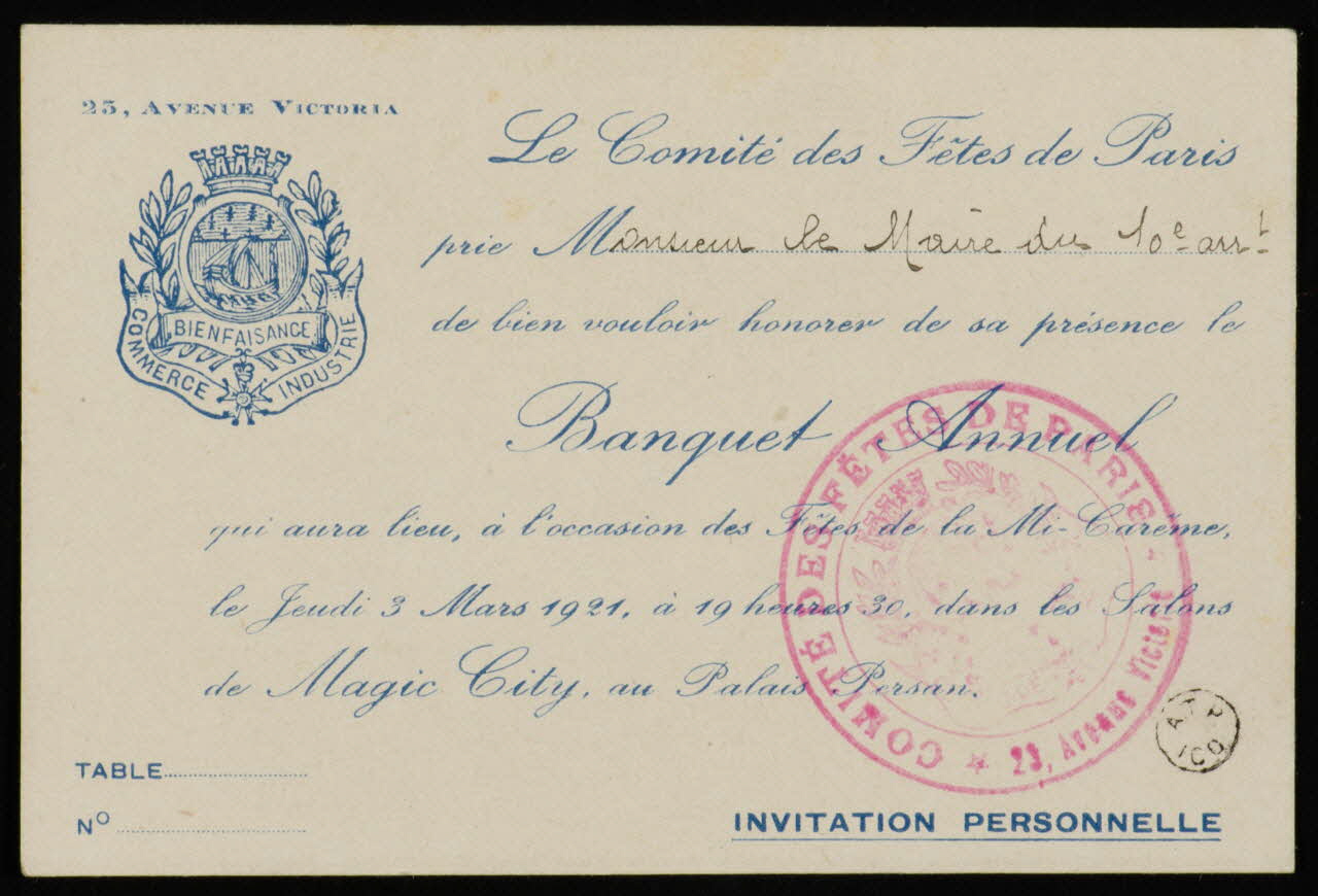 estampe Le Comité des Fêtes de Paris 1967.117.264.1 Photo