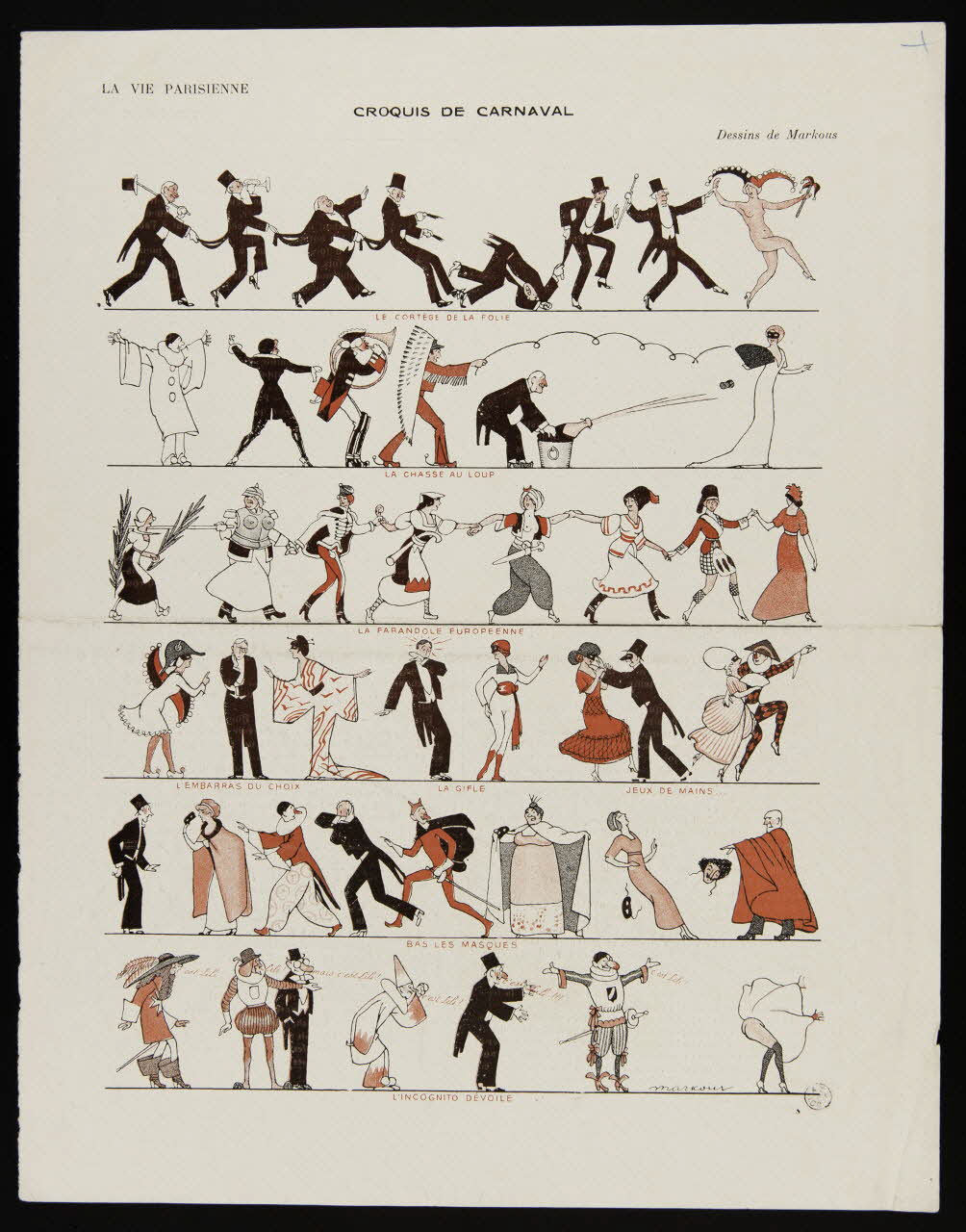 estampe LA VIE PARISIENNE  CROQUIS DE CARNAVAL 1967.117.28 Photo