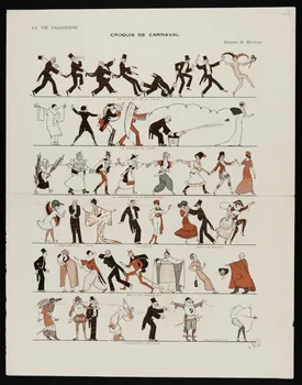 estampe LA VIE PARISIENNE  CROQUIS DE CARNAVAL 1967.117.28 Photo