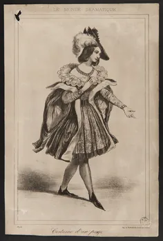 estampe LE MONDE DRAMATIQUE  Costume d'un page 1967.117.45 Photo