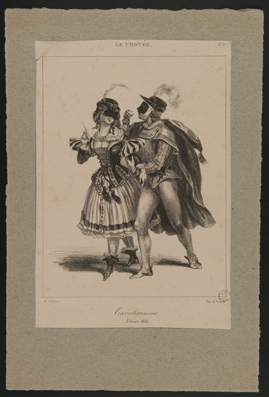 estampe Travestissement.  février 1835. 1967.117.46  Photo