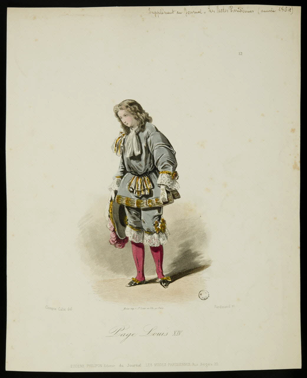 estampe Page Louis XIV 1967.117.74 Photo