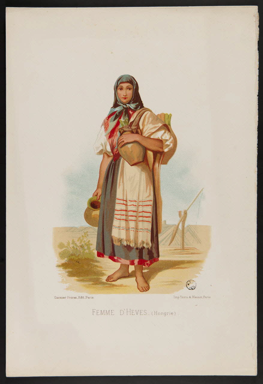 estampe FEMME D'HEVES. (Hongrie). 1967.117.77 Photo