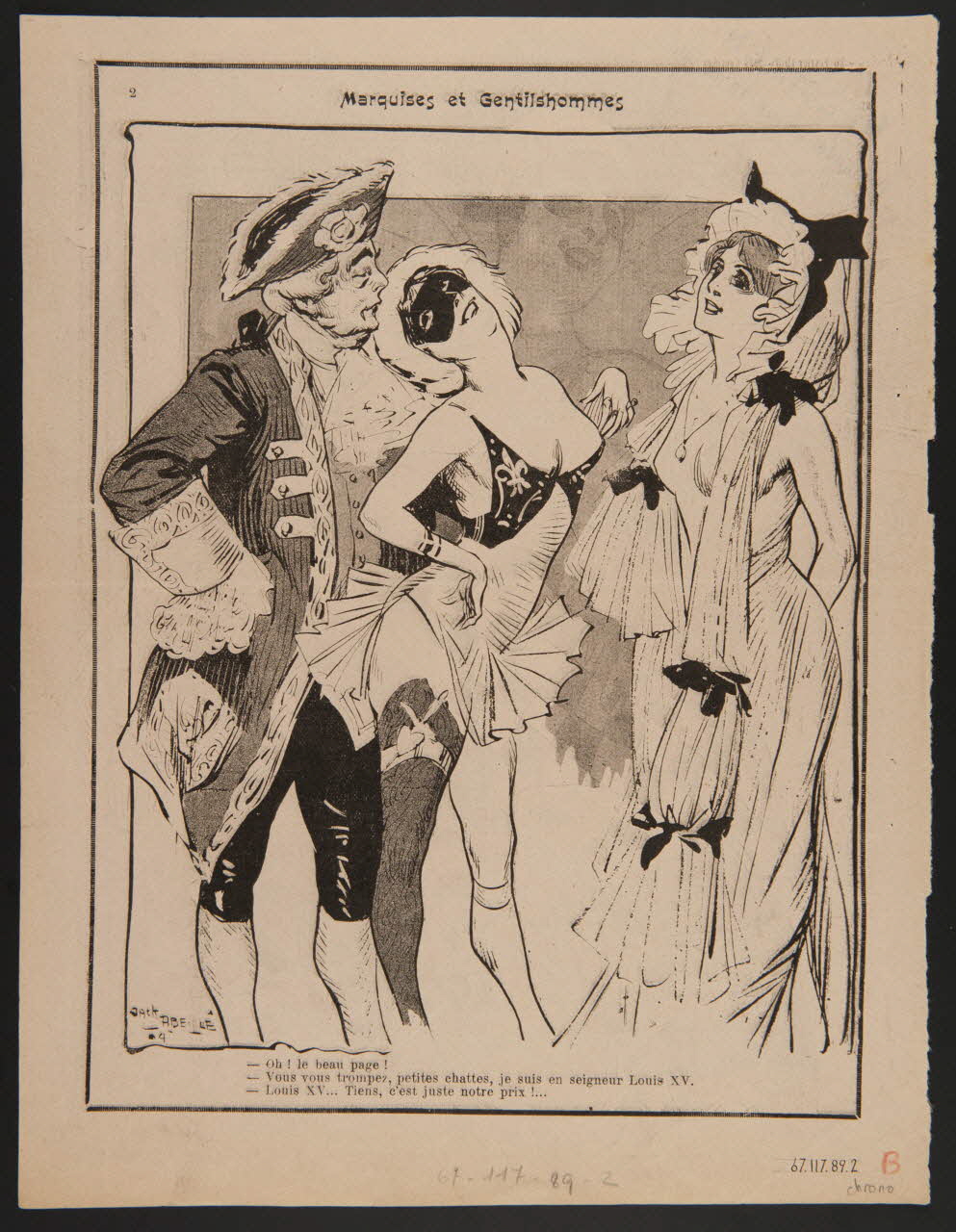 estampe Marquises et Gentilshommes 1967.117.89.2 Photo