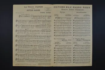 Henri Meilhac ; Franz Lehar ; Éditions Max Eschig chanson petit format Île-de-France, France 1909 1966.190.36  Photo Mucem