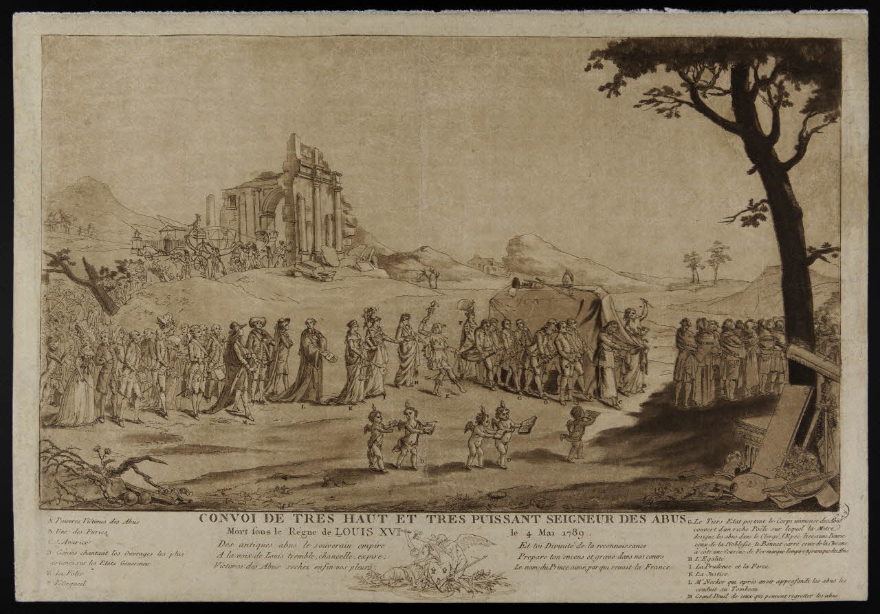 imagerie ancienne CONVOI DE TRES HAUT ET TRES PUISSANT SEIGNEUR DES ABUS France 1789 1967.120.9 Photo