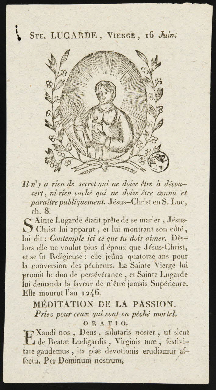 estampe STE. LUGARDE 1967.125.25 Photo