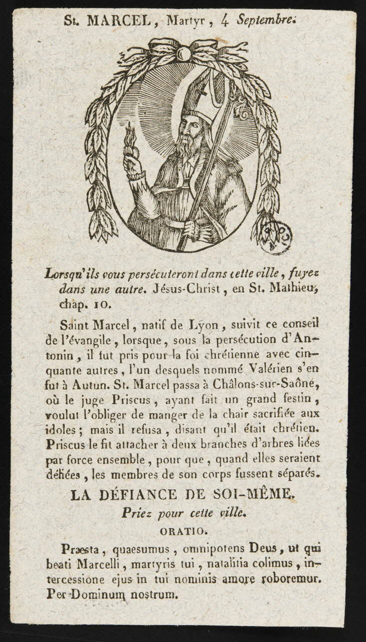 estampe St. MARCEL, Martyr 1967.125.29 Photo