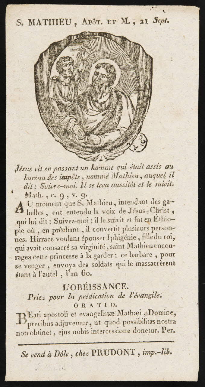 estampe S. MATHIEU 1967.125.31 Photo