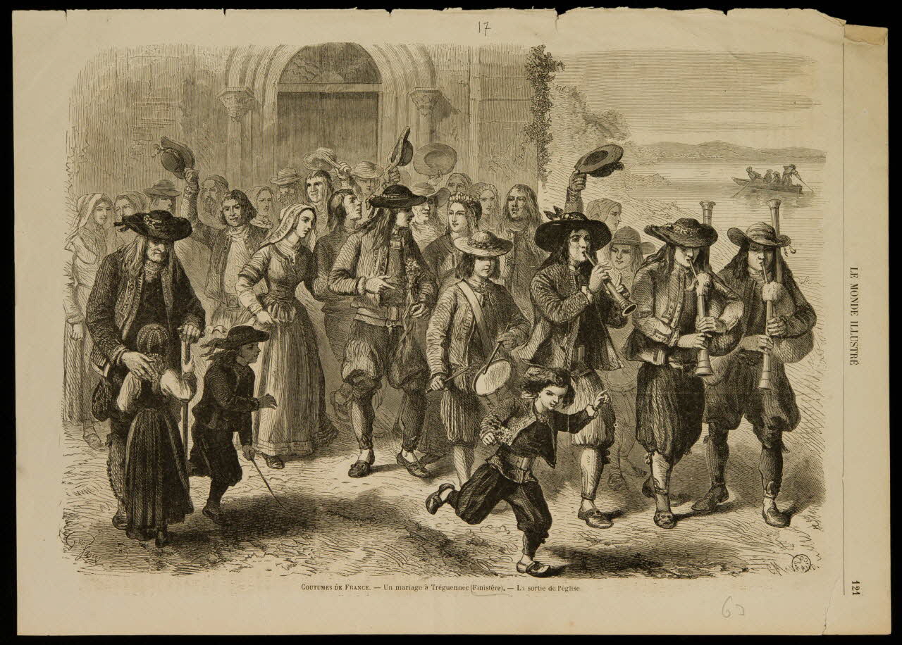 estampe COUTUMES DE FRANCE. - Un mariage à Tréguennee (Finistère). 1967.125.6 Photo