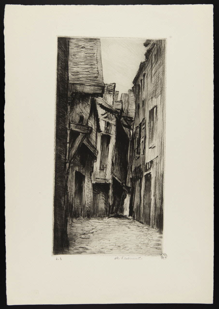 estampe Rue aux Chats à Troyes 1967.130.20 Photo