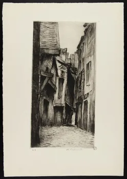 estampe Rue aux Chats à Troyes 1967.130.20 Photo