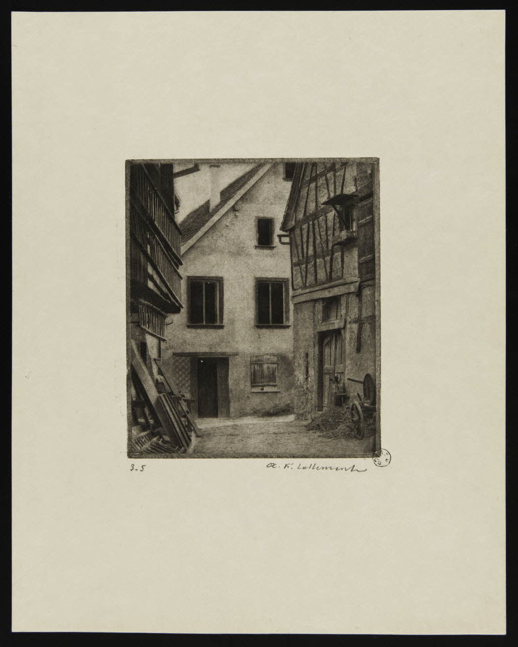 estampe Vieille cour à Barr en Alsace 1967.130.24.1 Photo