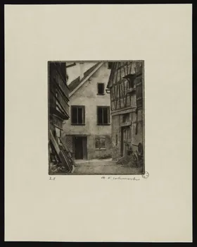estampe Vieille cour à Barr en Alsace 1967.130.24.1  Photo