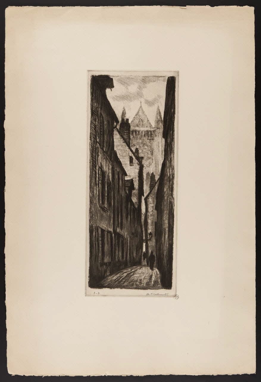 estampe Vue d'une rue de Chartres 1967.130.3 Photo