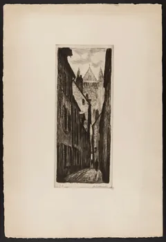 estampe Vue d'une rue de Chartres 1967.130.3 Photo