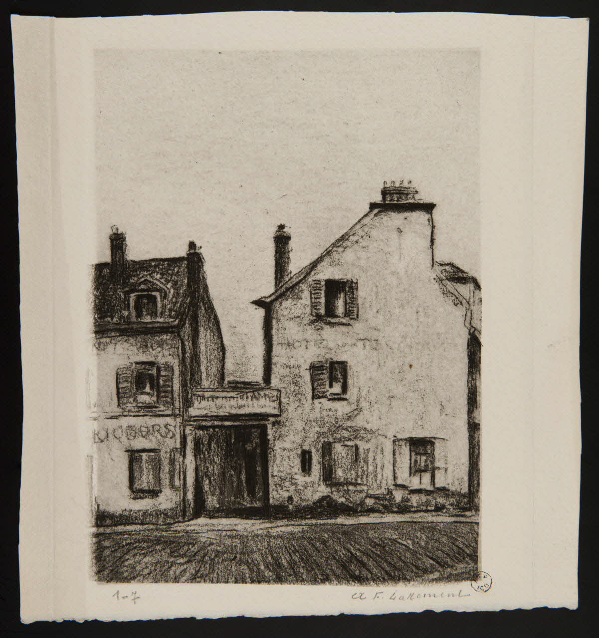 estampe Vue d'un hôtel, rue Guérin à Paris 1967.130.39 Photo