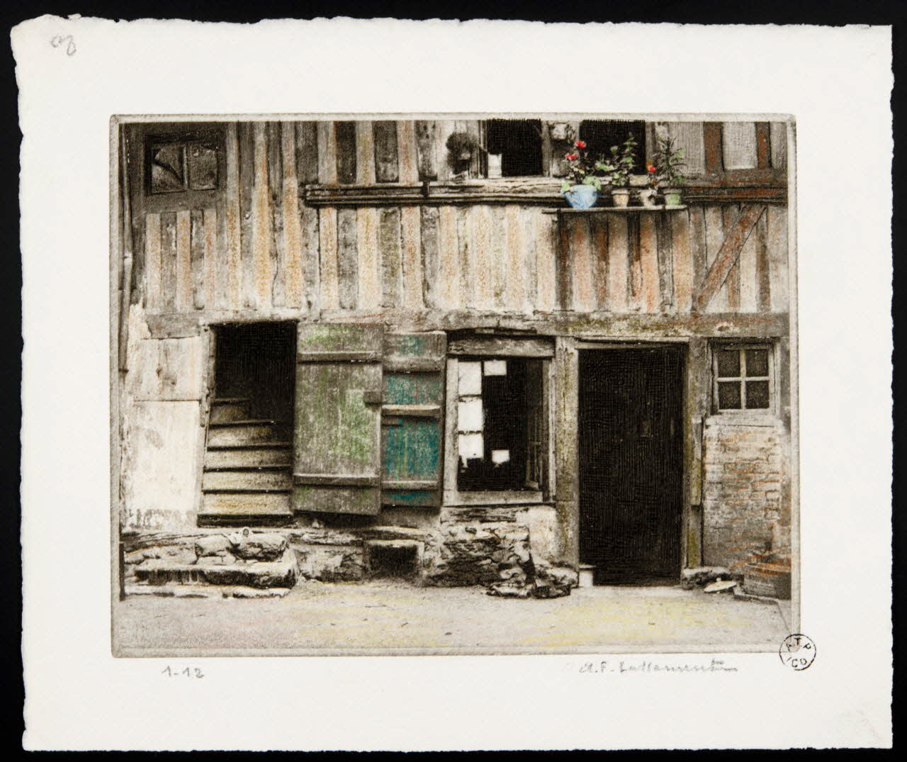 estampe Vieille cour à Lisieux 1967.130.9.2 Photo