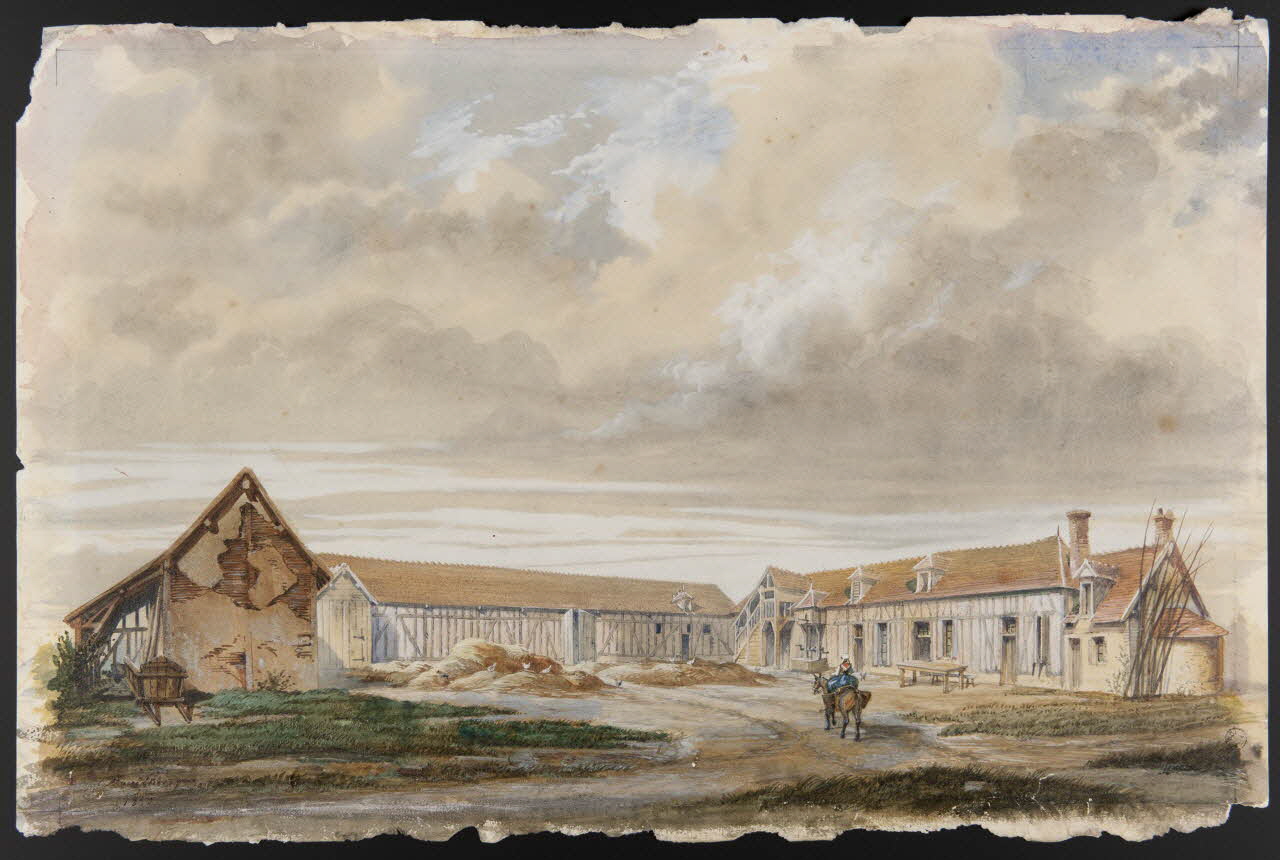 Bouillet dessin Vue d'une ferme solognote 1850 1967.131.1 Photo