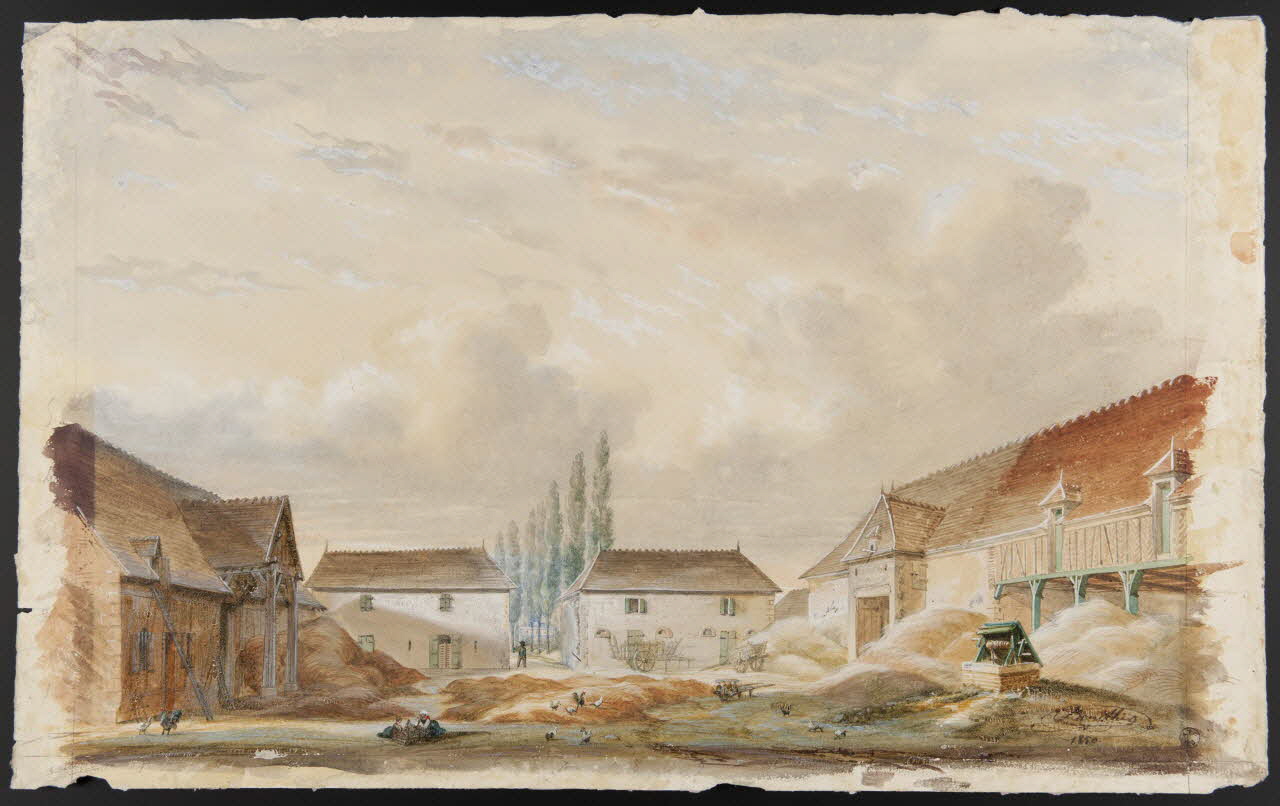 Bouillet dessin Vue d'une ferme solognote 1850 1967.131.2 Photo