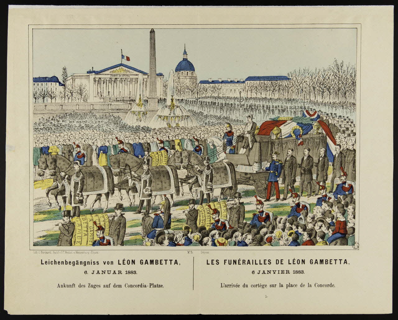 estampe LES FUNERAILLES DE LEON GAMBETTA. 1967.132.2 Photo