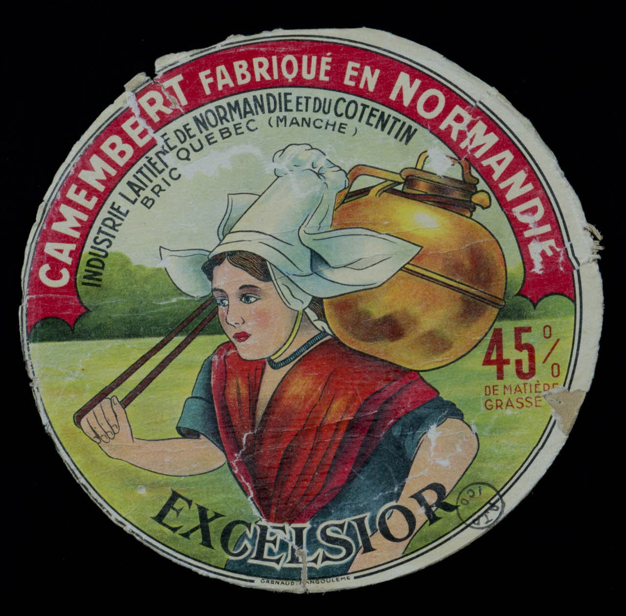 estampe CAMEMBERT FABRIQUE EN NORMANDIE 1967.140.2 Photo