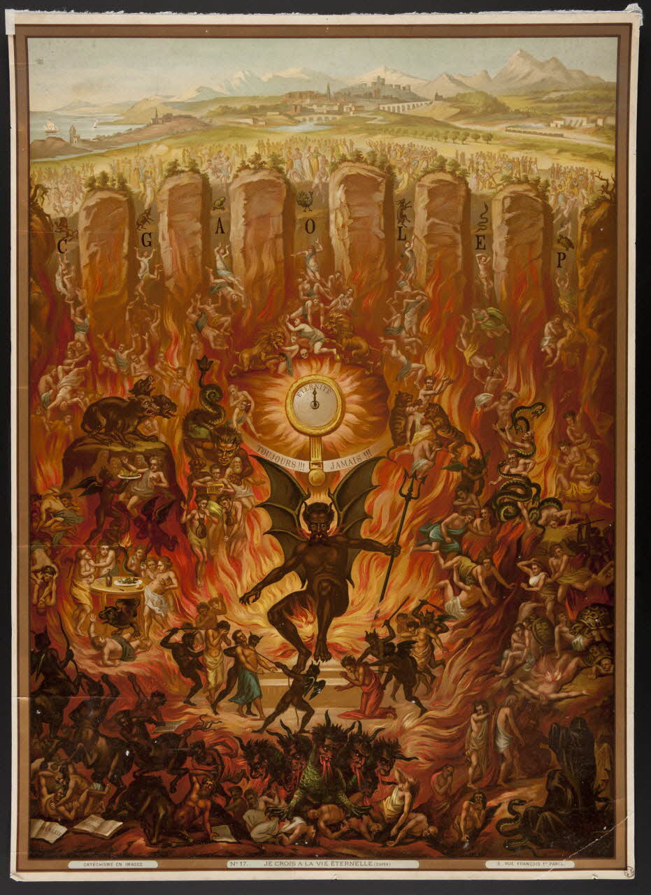 estampe N°17. JE CROIS A LA VIE ETERNELLE (ENFER) 1967.143.8 Photo