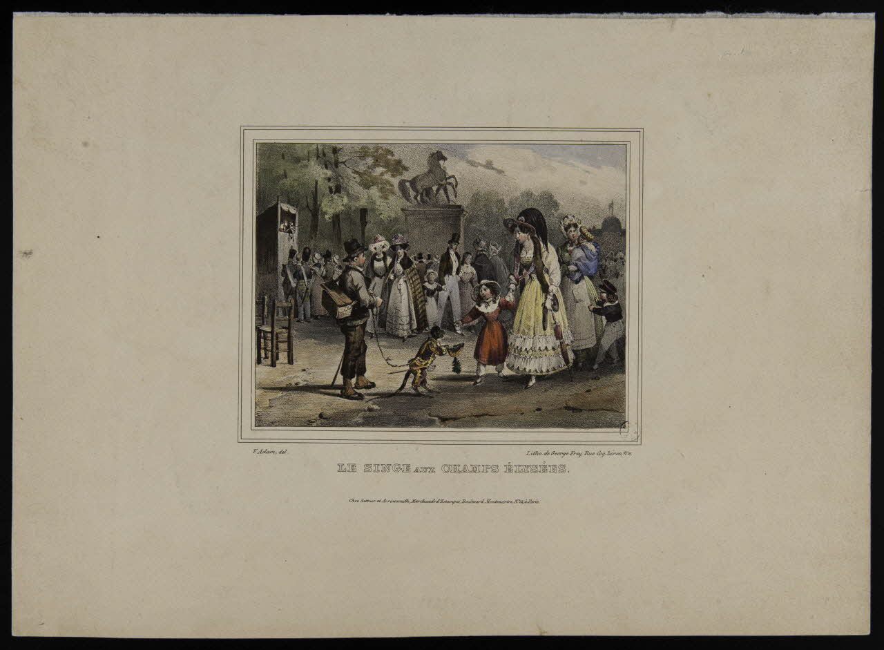 estampe LE SINGE AUX CHAMPS ELYSEES. 1967.149.10 Photo