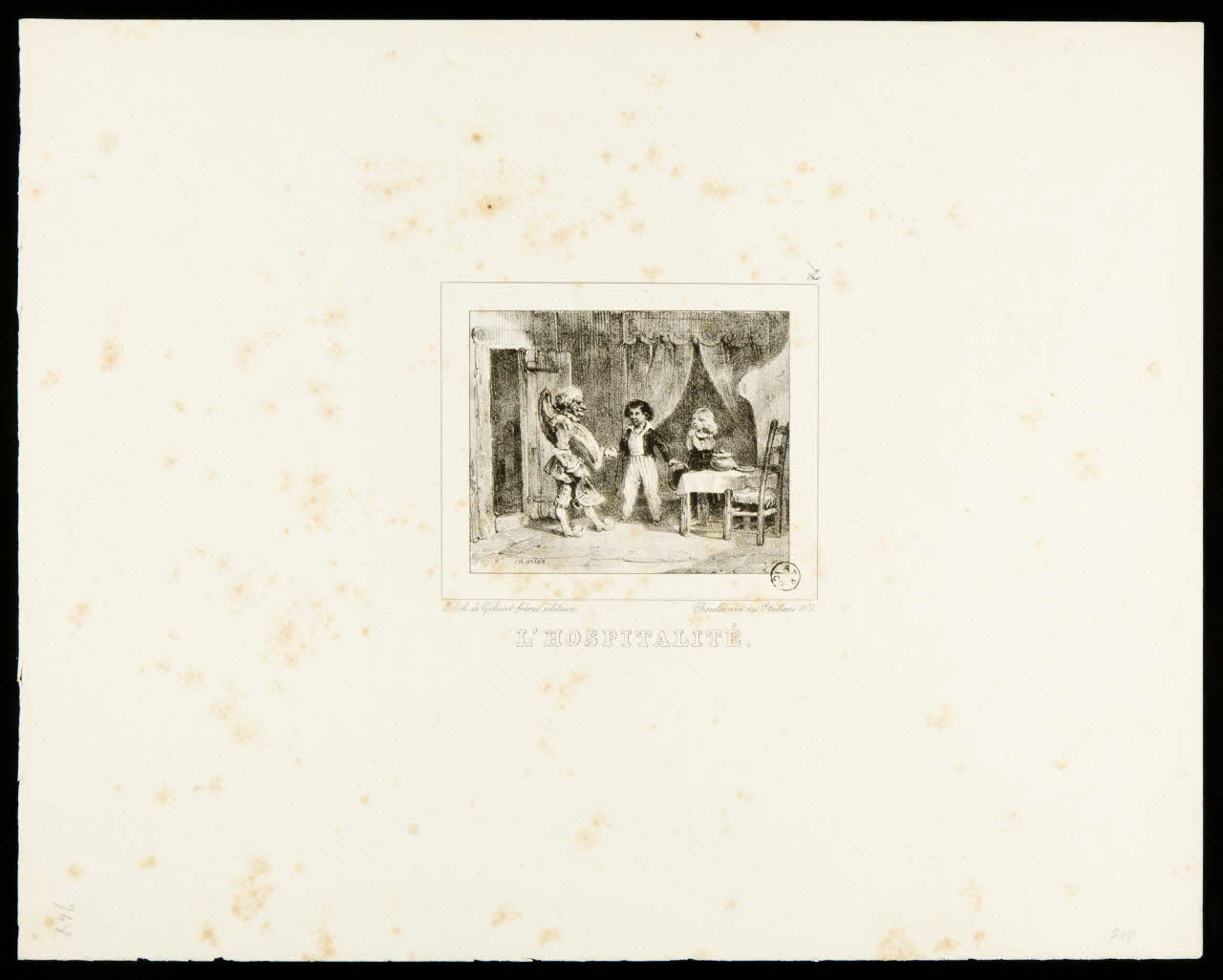 estampe L'HOSPITALITE. 1967.149.11 Photo