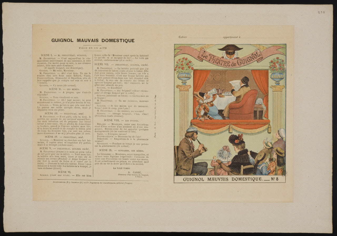 estampe GUIGNOL MAUVAIS DOMESTIQUE 1967.149.51 Photo