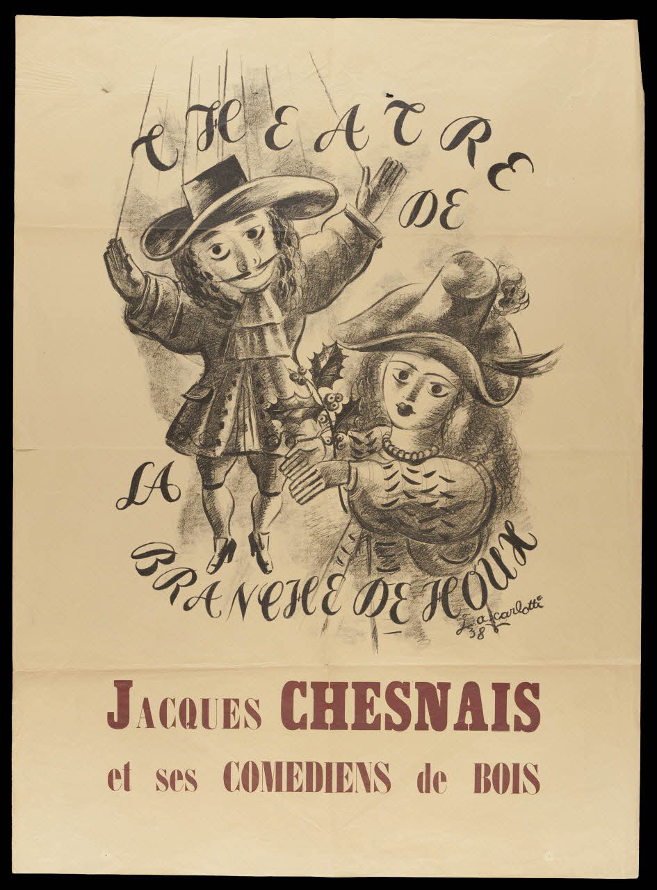 affiche THEATRE  DE  LA  BRANCHE DE HOUX  JACQUES CHESNAIS  et ses COMEDIENS de BOIS 1967.149.64 Photo