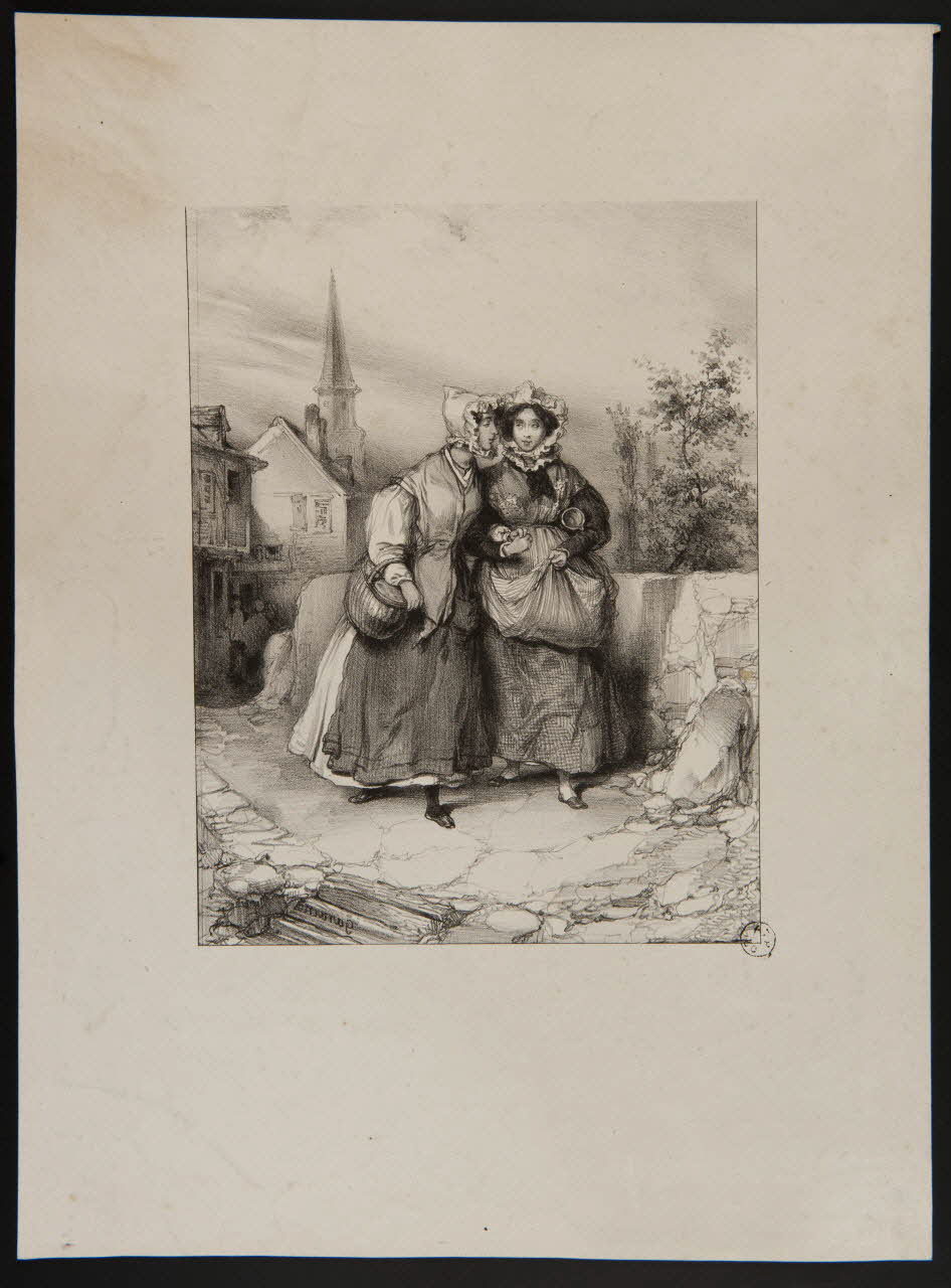 estampe Discussion entre deux jeunes femmes 1967.156.2 Photo