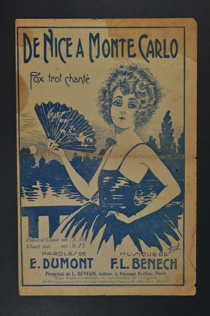 Ernest Dumont ; Ferdinand Louis Bénech chanson petit format Île-de-France, France 1925 1965.176.27 Photo Mucem