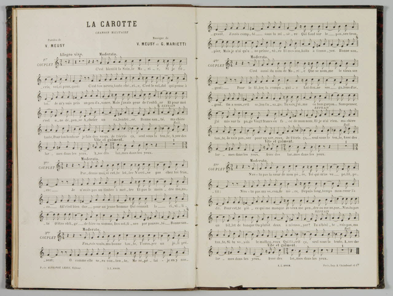album LA CAROTTE  CHANSON MILITAIRE 1967.162.2.5 Photo