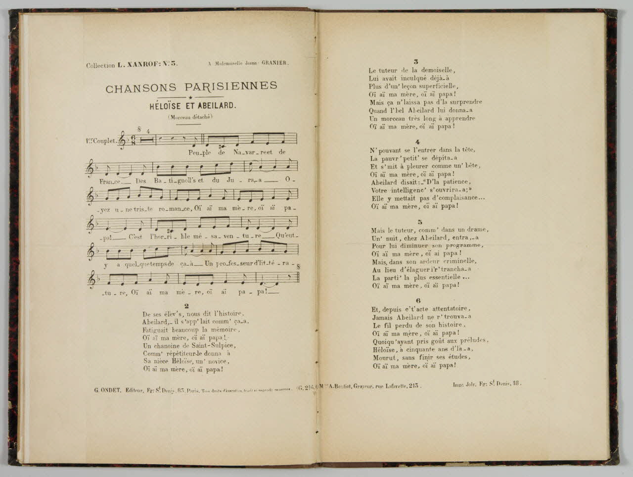 album Répertoire du "CHAT NOIR"  CHANSONS PARISIENNES 1967.162.2.6 Photo