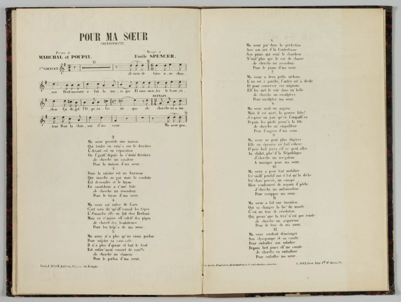 album POUR ma SOEUR  Chansonnette 1967.162.2.9 Photo